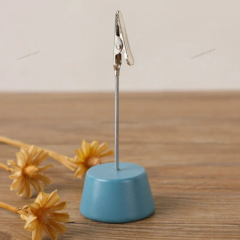 1PC Memo Clip Holders Place Card Stand Metallic Table Number Stand Photo Paper Clamp Romantic Photo Clip Desktop Decoration