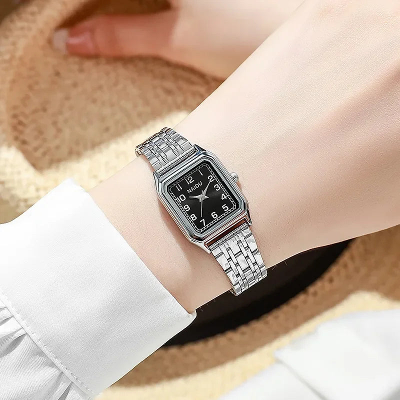 Famous Brand Watch for Women Fashion Roman Numeral Dial Quartz Watch Stainless Steel Strap Luxury Gift Wristwatch Dropshipping