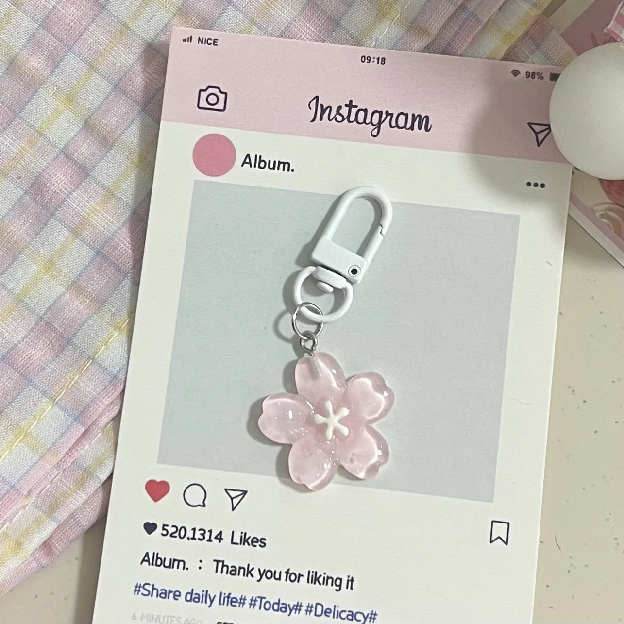 2/4pc Sakura Key Chain Resin Cherry Blossom Jelly Sakura Pendant Keyring Keyring Romantic Translucent Flower Doll Pendant