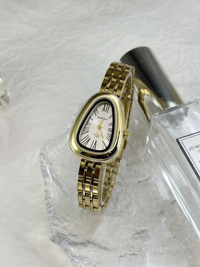 Hot Sale Stainless Steel Strap Women's Watch Irregular Snake Head Dial Ladies Quartz Watch Fashion Luxury Gift Clock Wholesale