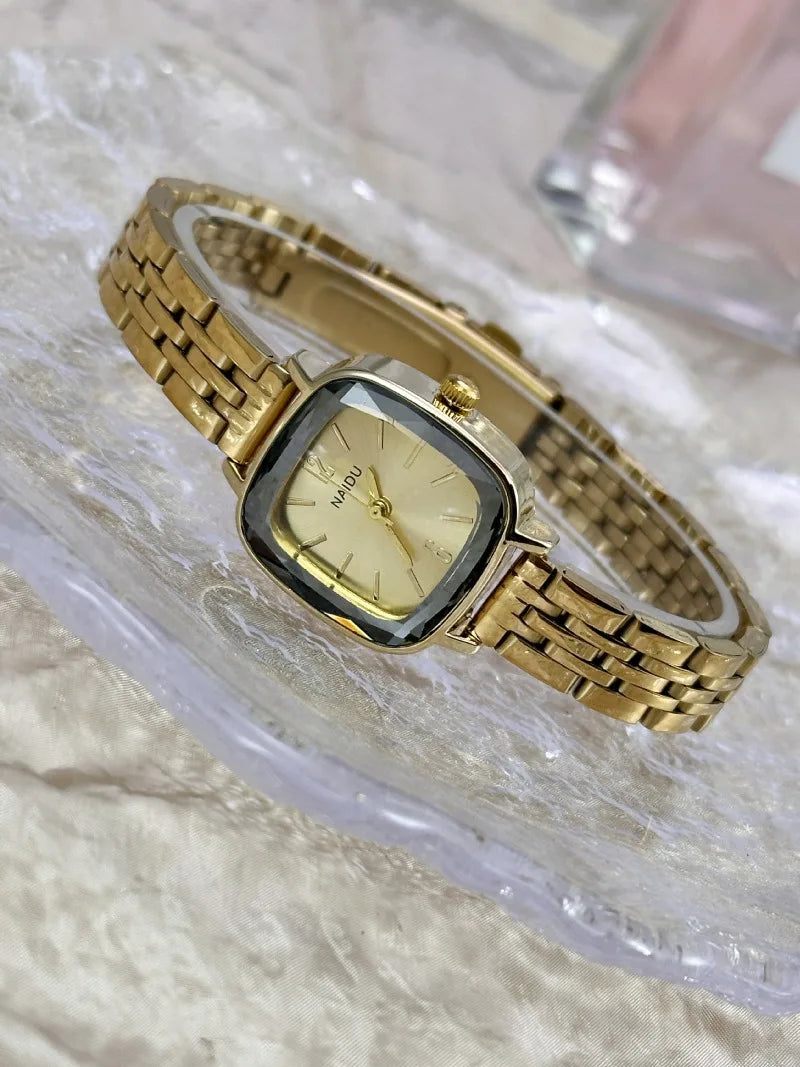 Brand Women Small Square Watch High-strength Diamond Glass Wristwatch Fashion Luxury Gift Ladies Quartz Watch Dropshipping