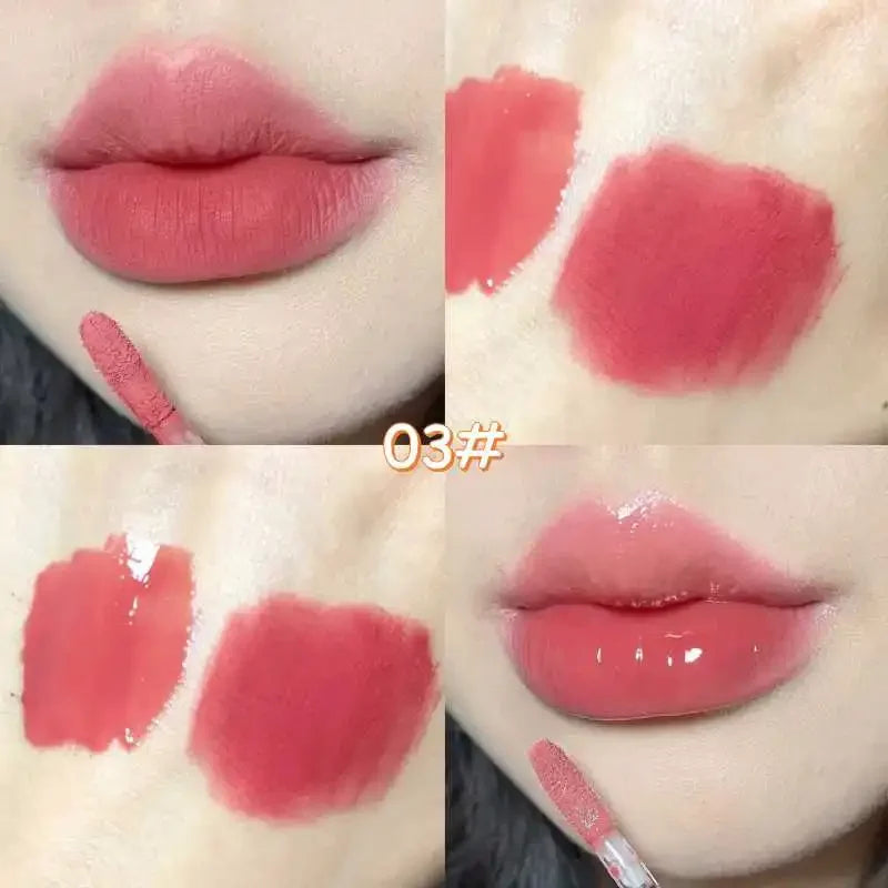 Matte Velvet Sexy Red Tint Double Head Lip Gloss Liquid Lipstick Waterproof Lipgloss Lasting Lip Glaze Korean Makeup Cosmetics