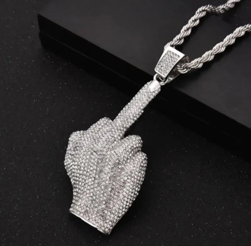 Hip Hop Ice Out Angel Wings Money Bag Pendant Necklace Suitable for Men\\\\\\\'s Fashion Personalized Rock Rap Jewelry Gift