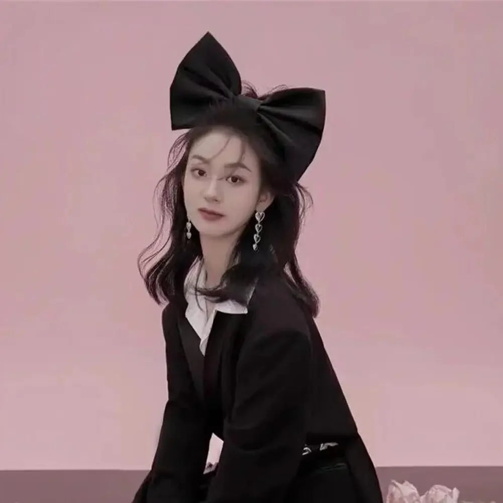 Pink Black big Bow Knot Hairbands Hairpin for Women Girls Hair Accessories Hair Band Ties Headbands for Children Headdress