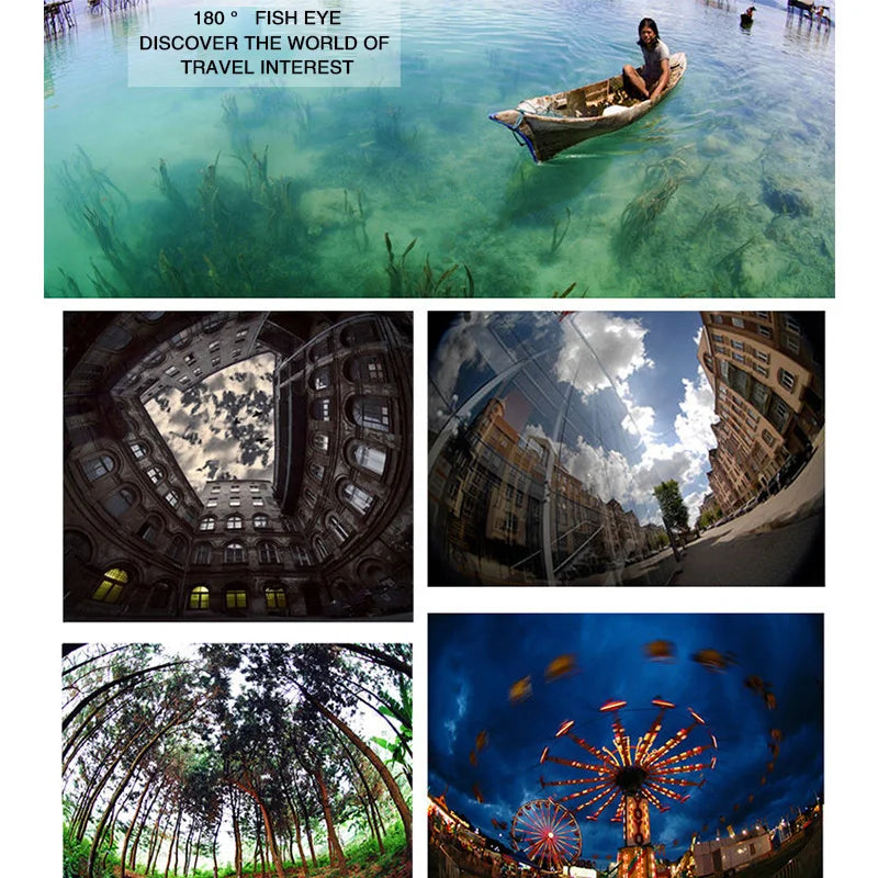 3 in 1 Fisheye Lens 0.67X Wide Angle Micro Camera Lens for iPhone Angle Zoom Fish Eye Len on Smartphone Lenses with Phone Clip