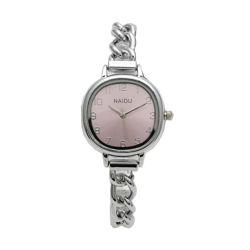 Brand Oval Dial Quartz Watch Korean Version Simple and Fashion Women's Bracelet Wristwatch Luxury Gift Small Green Watches