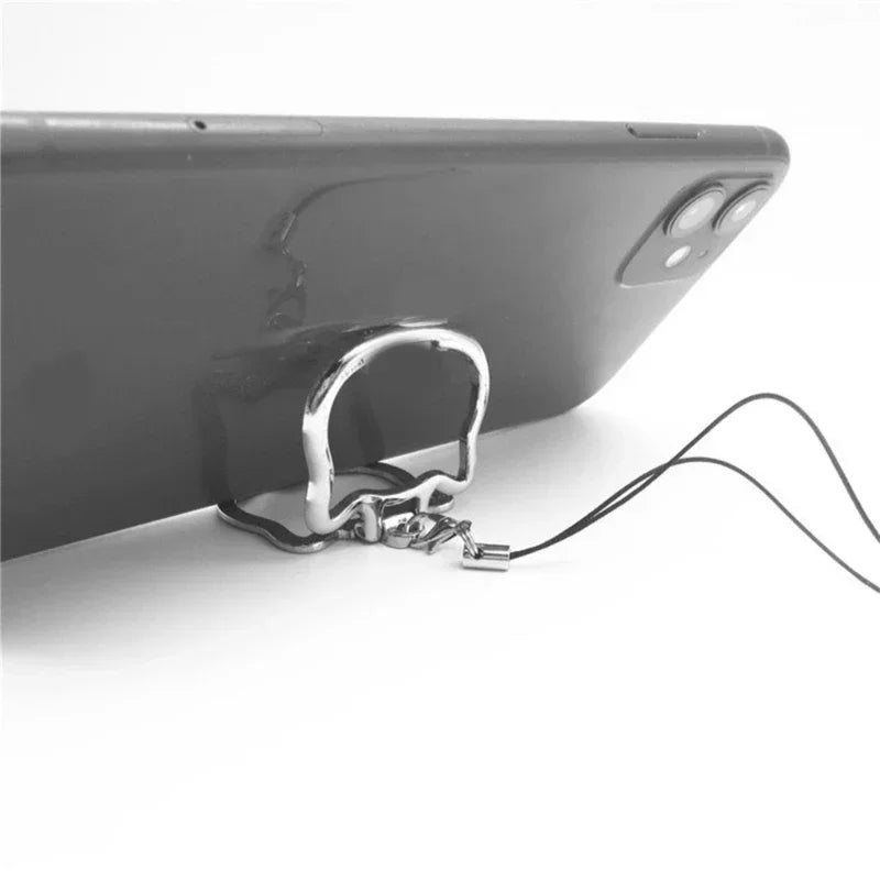 Mobile Phone Lanyard Multifunctional Stand Universal Metal Folding Ring Pendant Lanyard Desktop Support Stand