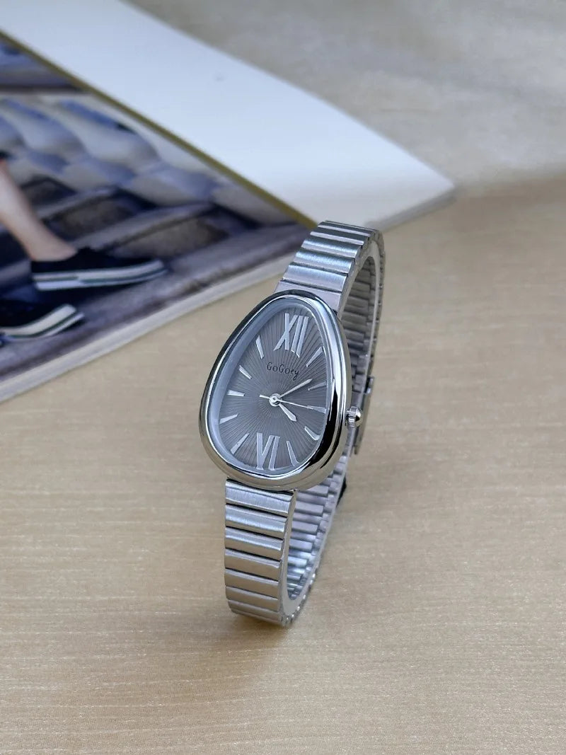 Famous Brand Ladies Watches Snake Head Watch Women Luxury Gift Quartz Wristwatches Fashion Steel Strap Clock Dropshipping