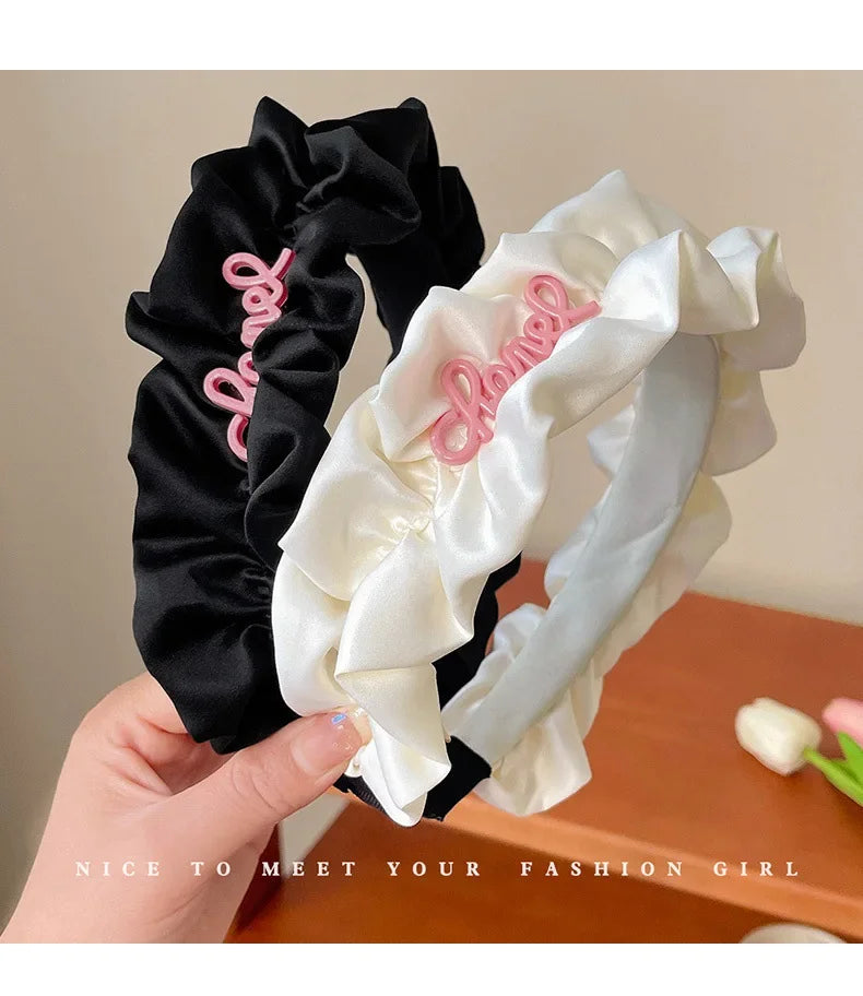 1PC Elegant High Cranial Top Compression Pleated Exquisite Hair Accessories Fashion Sweet Daily Wear Headband 도매