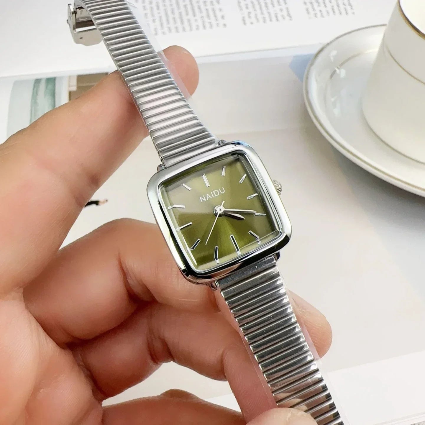 Retro Steel Strap Watch for Women Luxury Gift Square Quartz Watch Students Casual Ladies Wristwatch Dropshipping Reloj Mujer