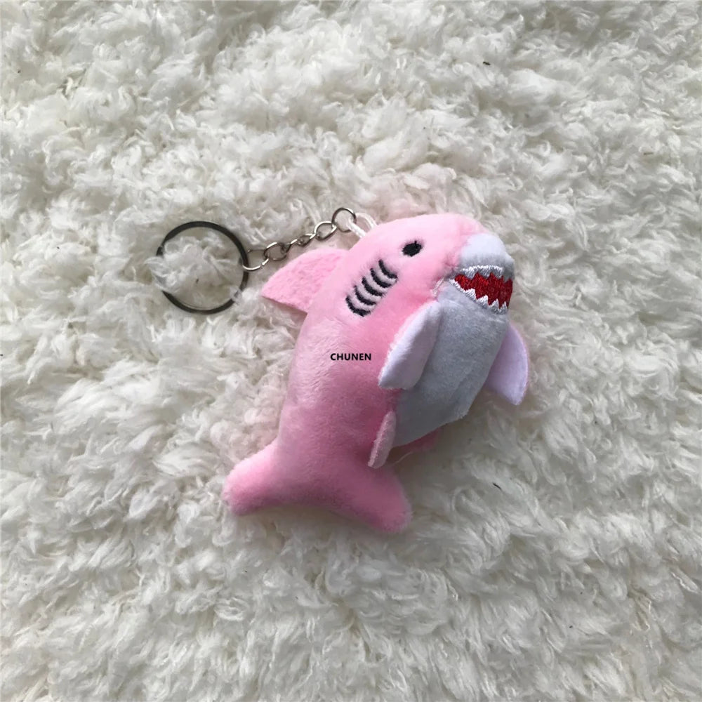 3Colors- 8CM Shark Plush Toy , Small Accessories Plush Shark Doll