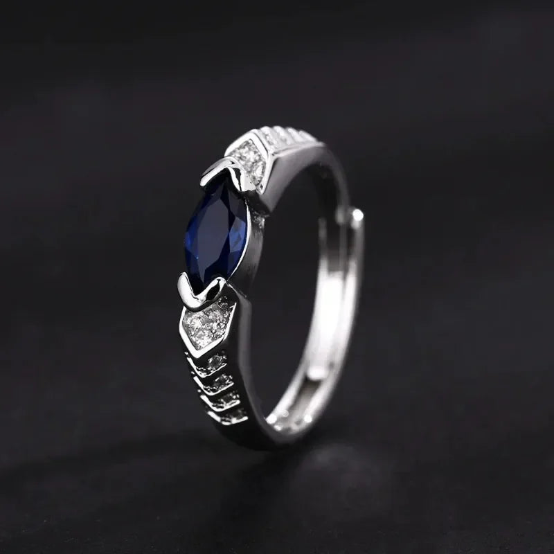 Hot Selling Colored Horse Eye Ring Set with Swiss Diamonds/Cubic Zircon Hip-hop Pop Style Mens  Rings
