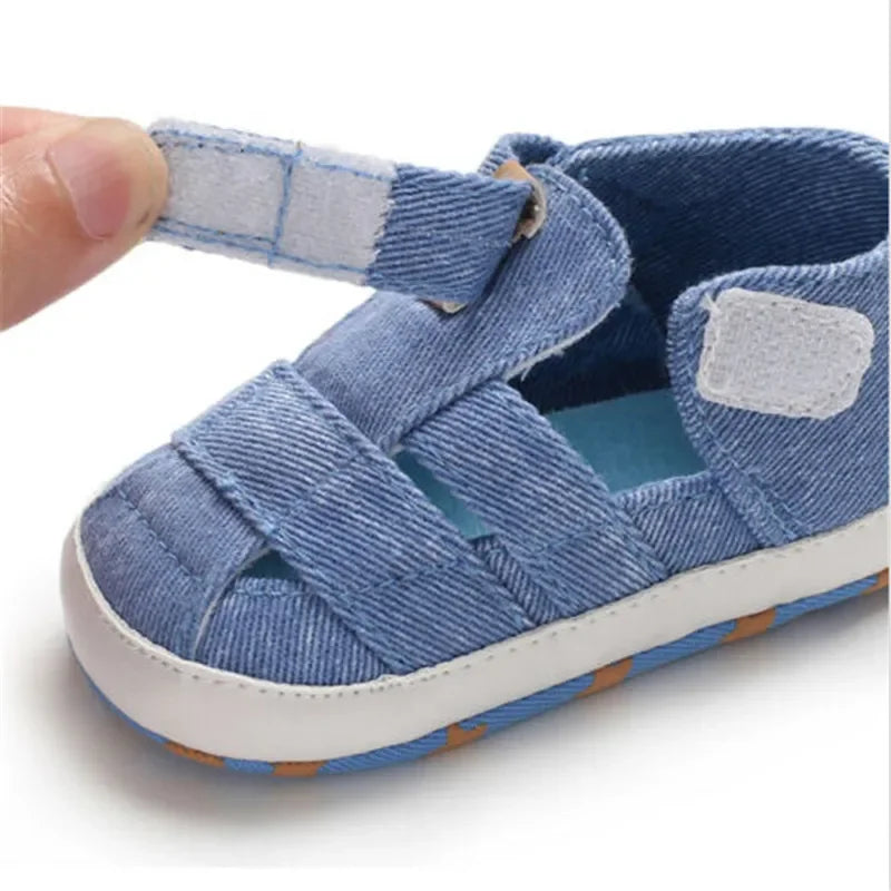 0-24montsh Infant Boys Canvas Shoes Moccasins Child Sandals Boys Summer Sandals Sneakers For Baby Boys Solid Black Sandals