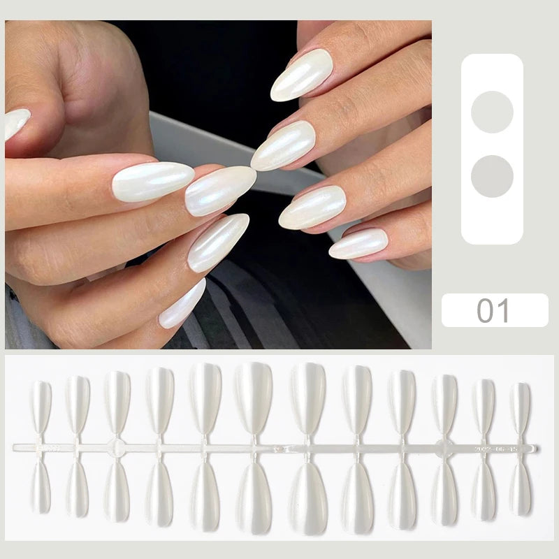 24pcs Short Matte Fake Nails For Women Cute Bride Red Blush French Tips Faux Ongles Press On False Nail Supplies No Jelly Glue
