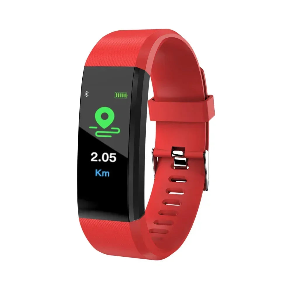 Smart Watch 115Plus Bracelet Heart Rate Blood Pressure Band Fitness Tracker Smartwatch Bluetooth Wristband