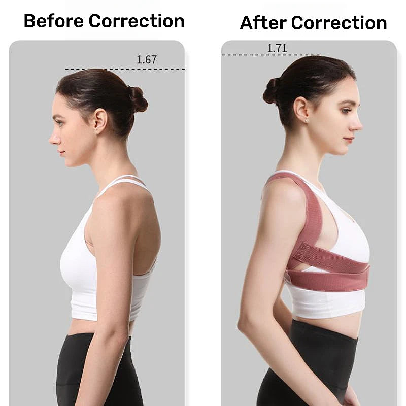 Invisible Back Posture Corrector Adjustable Back Brace Support Belt Spine Back Shoulder Lumbar Posture Correction for Women