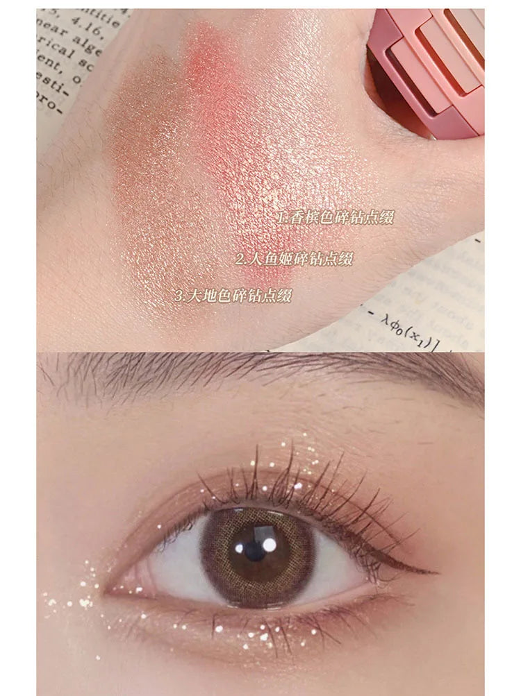 3-in-1 Makeup Palette Matte Pearlescent Eyeshadow Blush Highlighter Contouring Three-layer All-in-one Palette Brightening Skin
