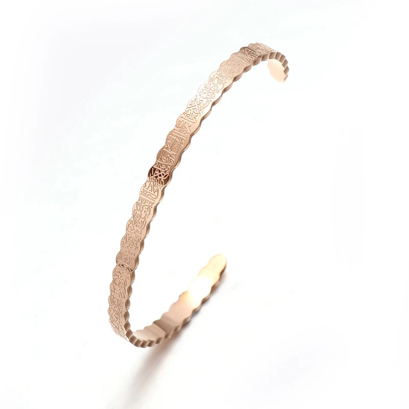 Stainless Steel Ayatul Kursi Cube Pendant Necklace Arabic Islamic Muslim Faith Religious Jewelry Ramadhan Gift for Women