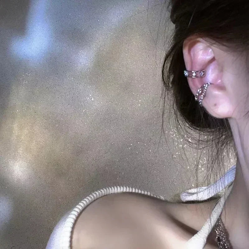 1PC  C-Shape Ear Clips for Women Girls Unisex Minimalist Fashion Cartilage Hoop Earrings Sets can be worn without ear holes