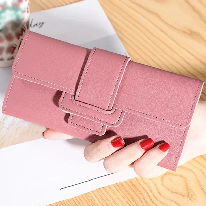 Women  Large Capacity Leather Wallet Cardholder Coin Purses Clutch Phone Credit Card Holder Ladies Luxury Bag