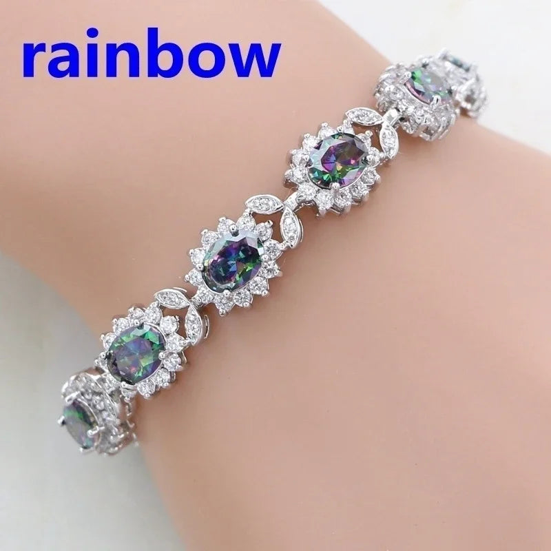 Elegant Shiny Water Drop Zircon Bracelet Fashionable Charm Jewelry Suitable for Daily and Banquet