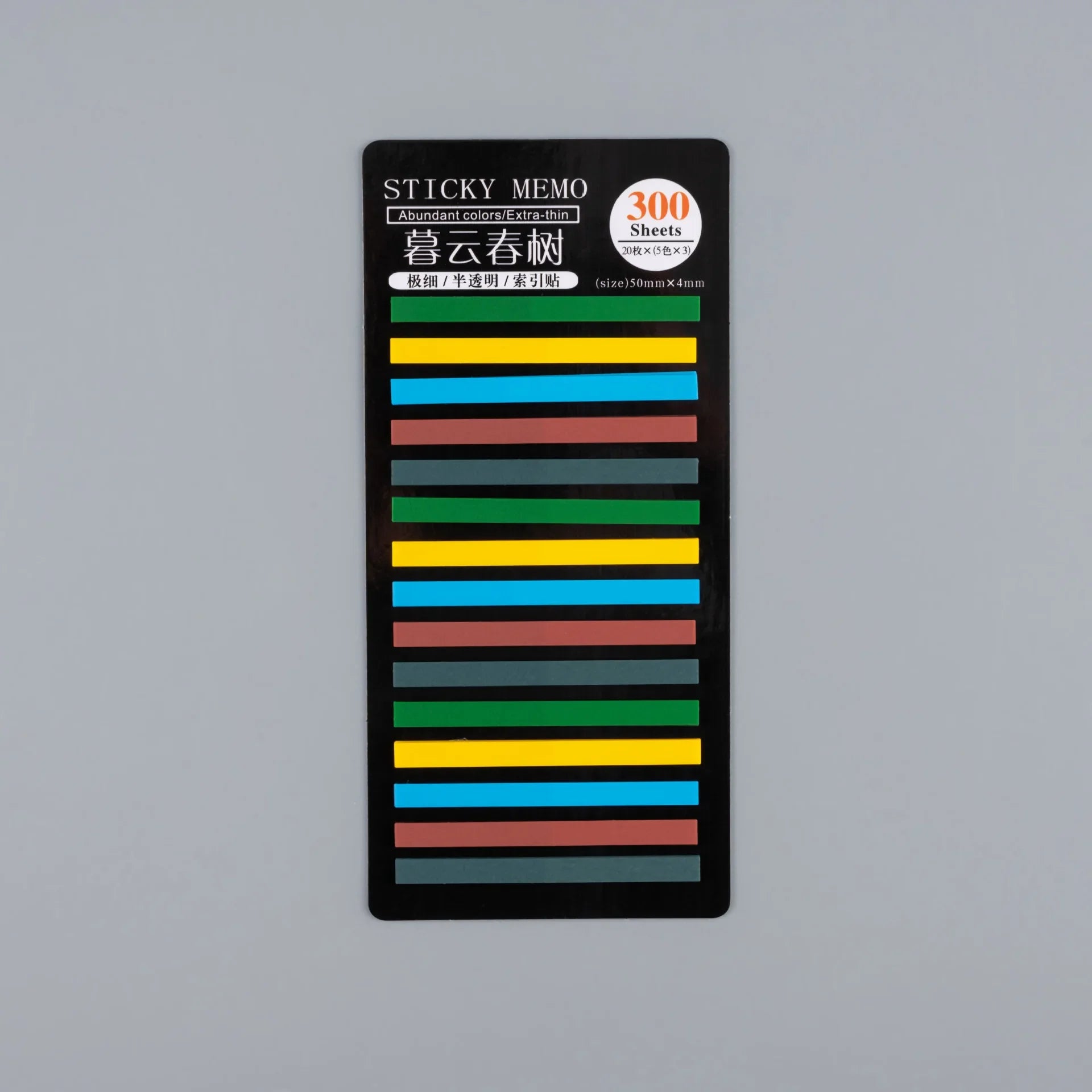 300 Sheets Colorful Practical Index Sticky Notes Thin Tags Memo Bookmark Stickers Label Office Students Book Reading Marking