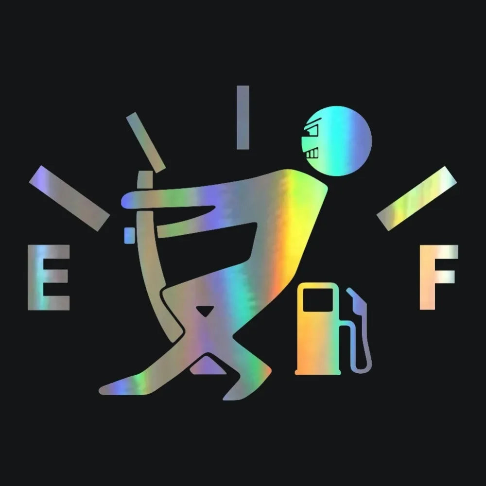 ABS Car Stickers High Gas Consumption New Style Funny Decal Fuel Gage Empty Stickers Scratch Paste Fuel Tank Cap Stickers