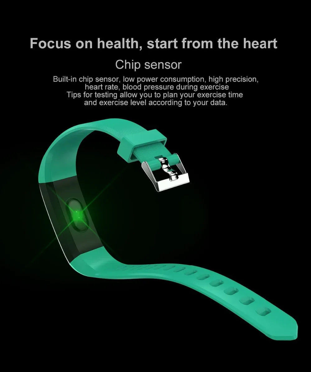 Smart Watch 115Plus Bracelet Heart Rate Blood Pressure Band Fitness Tracker Smartwatch Bluetooth Wristband