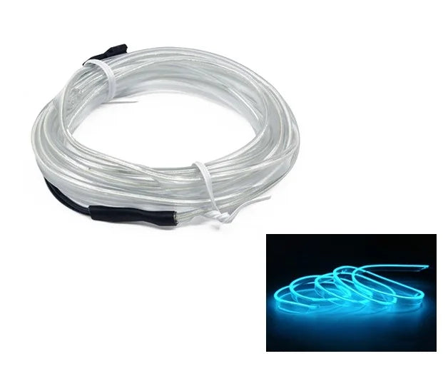 10M/1M/3M/5M Car Interior Led Decorative Lamp Wiring Neon Strip For Auto DIY Flexible Ambient Light USB Party Atmosphere Diode