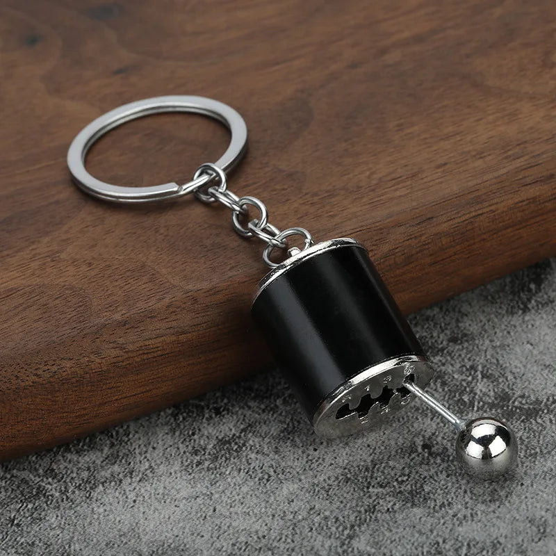 Beautiful Car Modification Pendant Six Gear Shift Keychain Car Pendant Shifter Metal Keyring