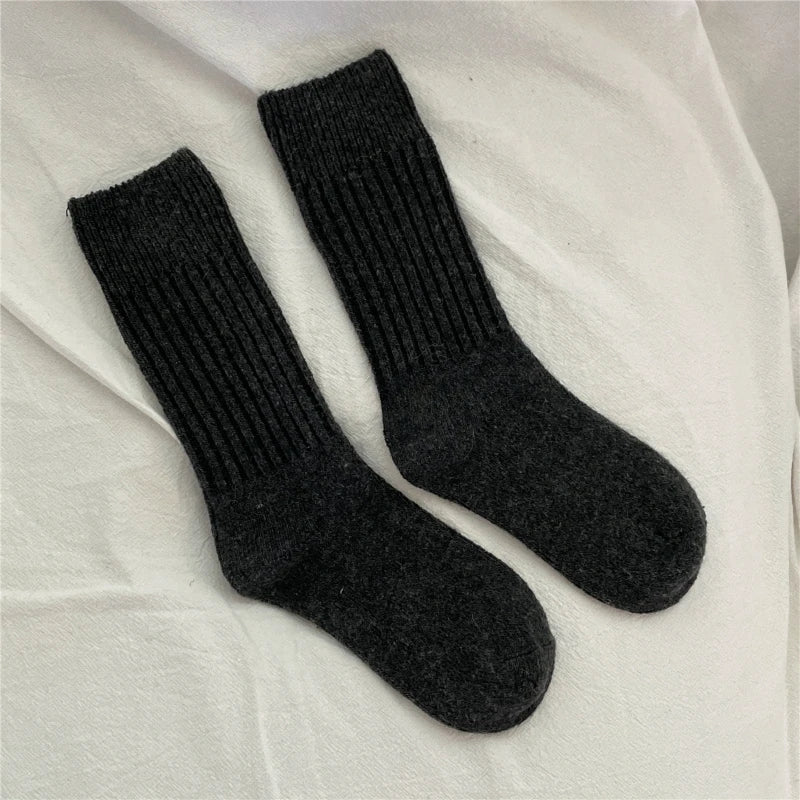 Wool Cashmere Thermal Long Sock for Women Homewear Sleeping Thicken Warm Crew Socks Women Socks Autumn Winter Calcetines Mujer
