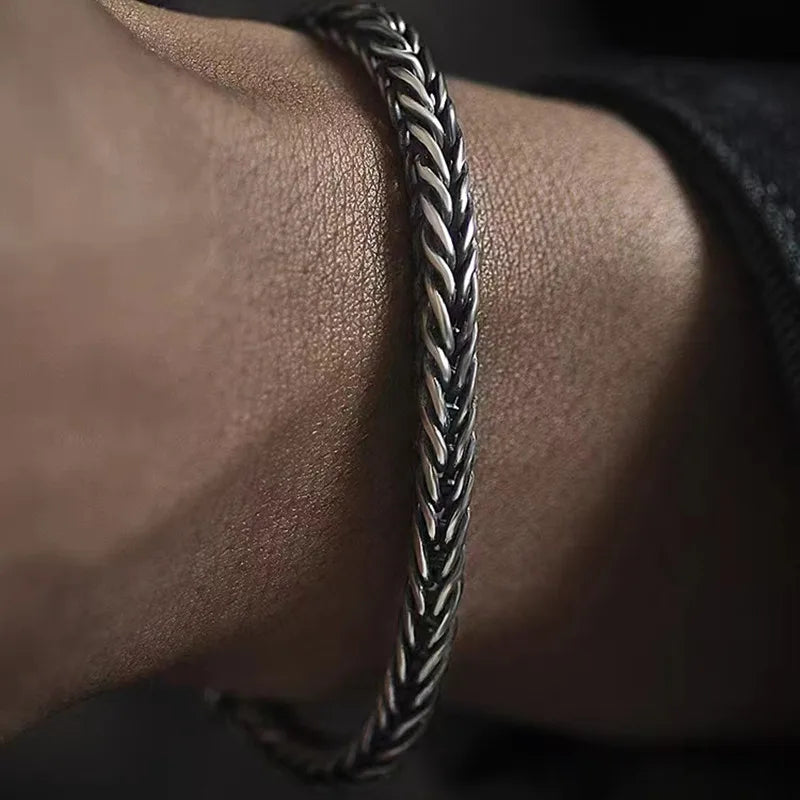Fashion Braided Stainless Steel Bracelet Men\'s  Armband Nordic Bracelet Biker Riding Rock Party Jewelry