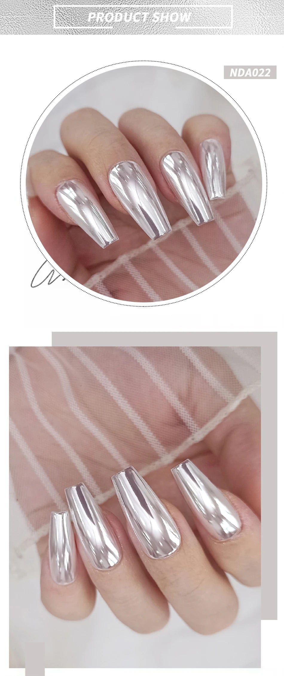 NICOLE DIARY Bright White Pearl Nail Powder Moonlight Plating Mirror Aurora Effect Pigments UV Gel Polish Chrome Dust Nail Decor