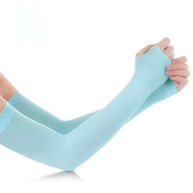 Fashion Arm Sleeves Summer Sun UV Protection Ice Cool Cycling Running Fishing Climbing Driving Arm Cover Warmers for Men Women