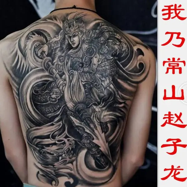 Lasting Angel Fake Tattoo Full Back Traditional Art Tattoo Sticker Punk Snake Temporary Tattoos Waterproof Tatuajes Temporales