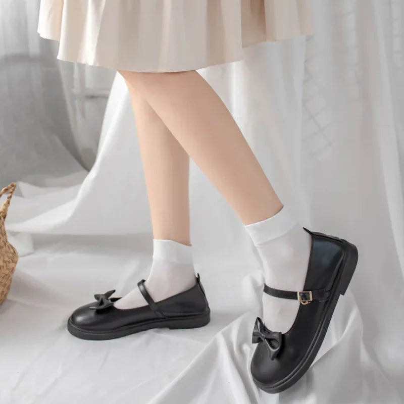 Fashion Black White Soild Color Long Socks Women Over Knee Thigh High Over The Knee Stockings Lolita Ladies Girls Warm Knee Sock