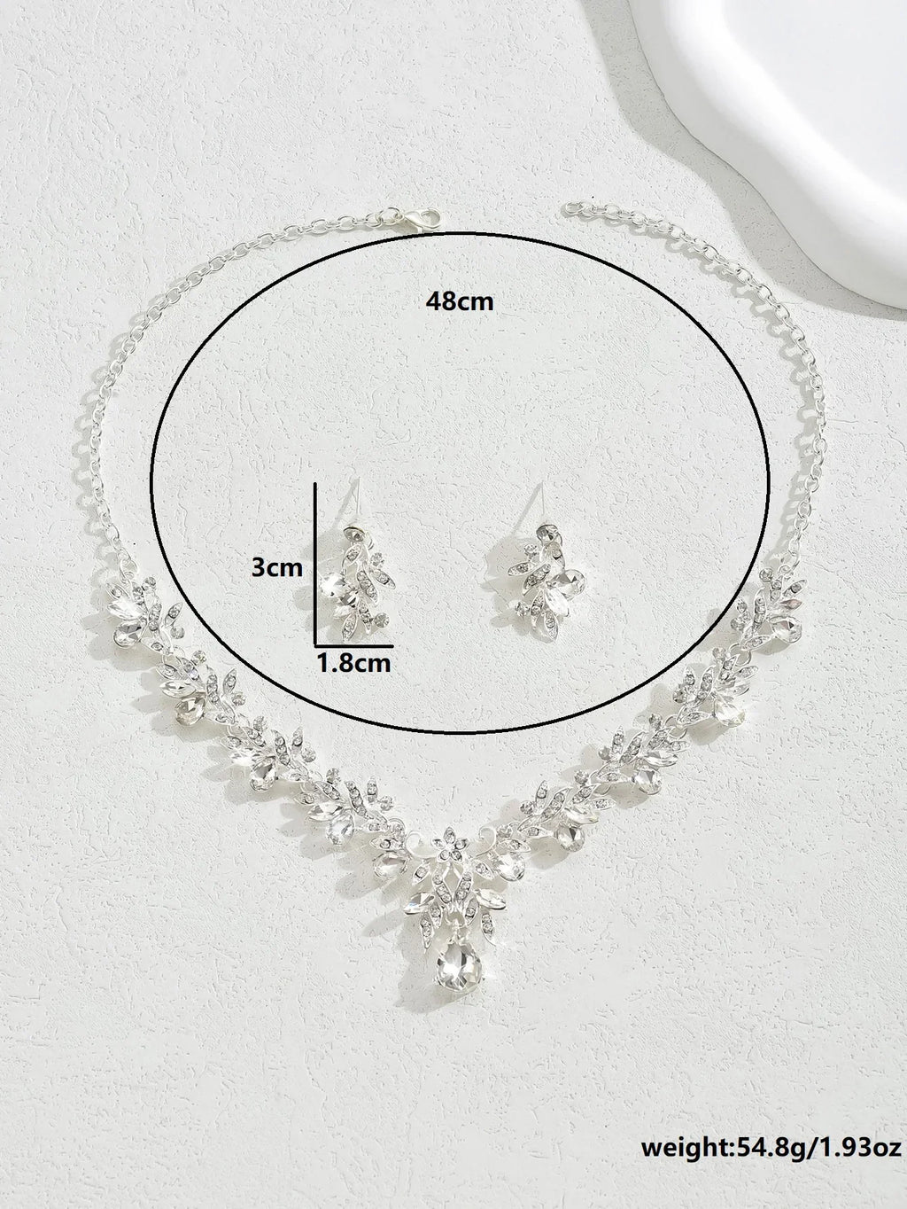 3PC Elegant Jewelry Set High-quality Women'sTrendy Chain Series Leaf Droplet Necklace Earrings Wedding Banquet Party Gift 도매