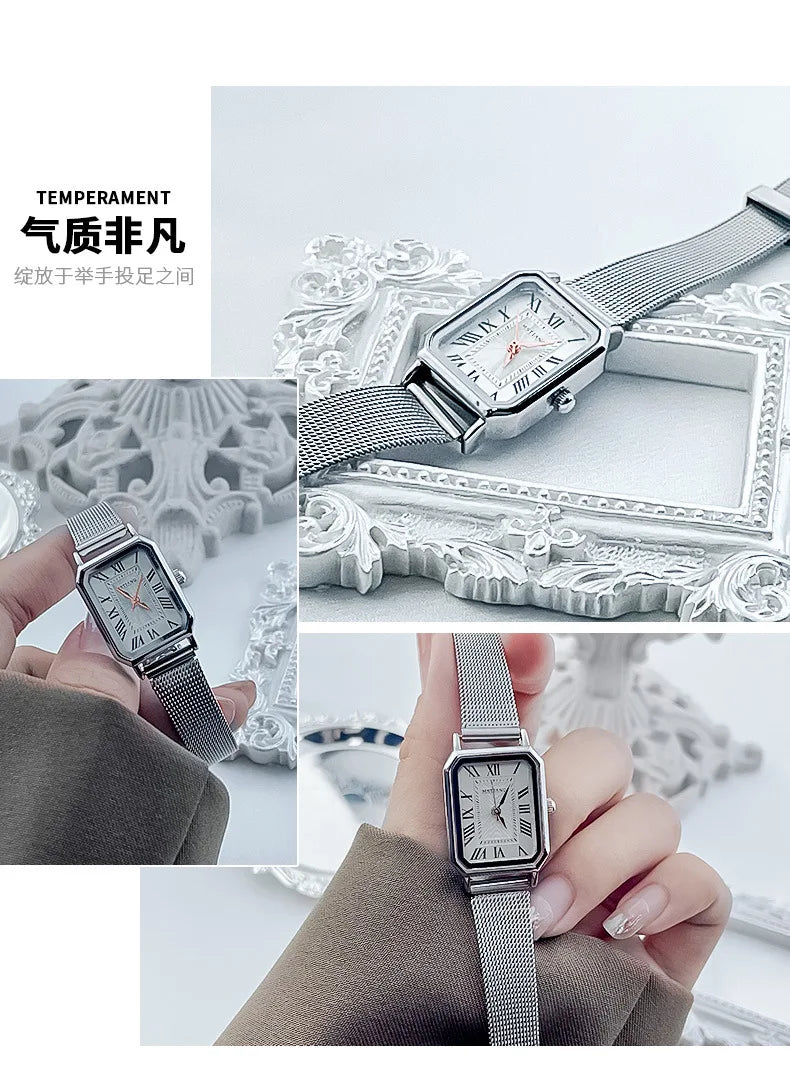 Brand Luxury Women Quartz Watch Casual Fashion Adjustable Stainless Steel Strap Wristwatch Ladies Gifts Watches Reloj De Mujer