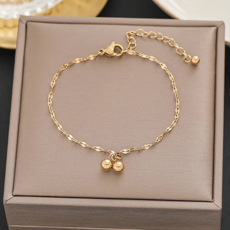 316 Stainless Steel Butterfly Heart Belt Twist Multilayer Chain Bracelet For Women Jewelry Party Gifts Bijoux Pulsera