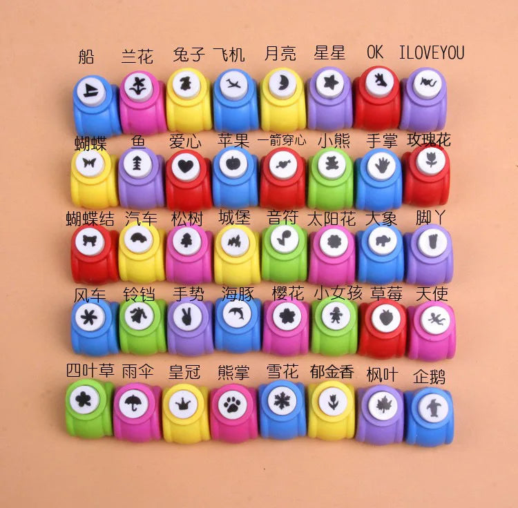 1Pc Mini Paper Punches DIY Crafts Tool Embossing Punches Kindergarten Handmade Hole Puncher For Scrapbooking Gift Card