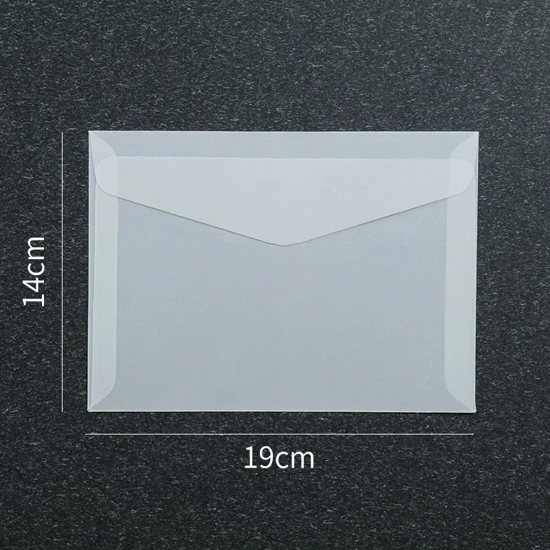 10pcs/lot Blank Translucent Envelope for Invitations Postcards European Giftbox Message Card Envelopes Wedding Business Letters