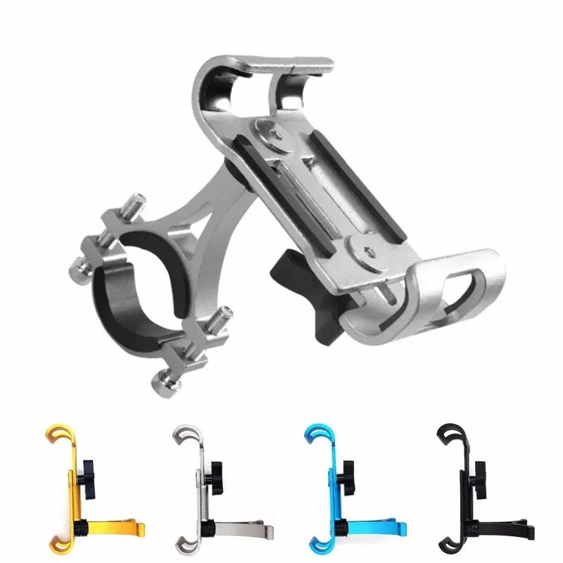 Aluminum Alloy Mobile Phone Holder MTB Bicycle Metal Cellphone Stand Shock-proof Fixed Navigation Bracket Bike Moto Accessories