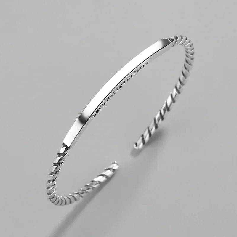 Minimalist Silver Plated Mobius Infinity Loop Cuff Bracelet for Women Trendy Vintage Cuff Bangles Party Jewelry Gift