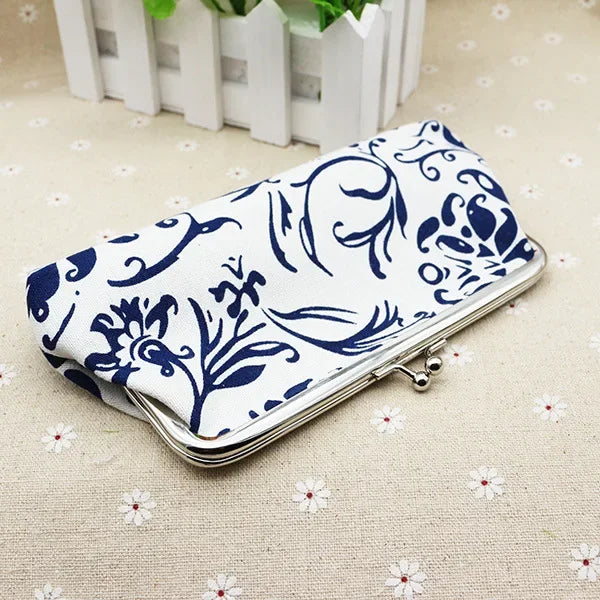 Long Coin Purse Wallet Women Vintage National Wallet Card Holders Hasp Printing Creative Clutch Bag Good Gift Women's Purses