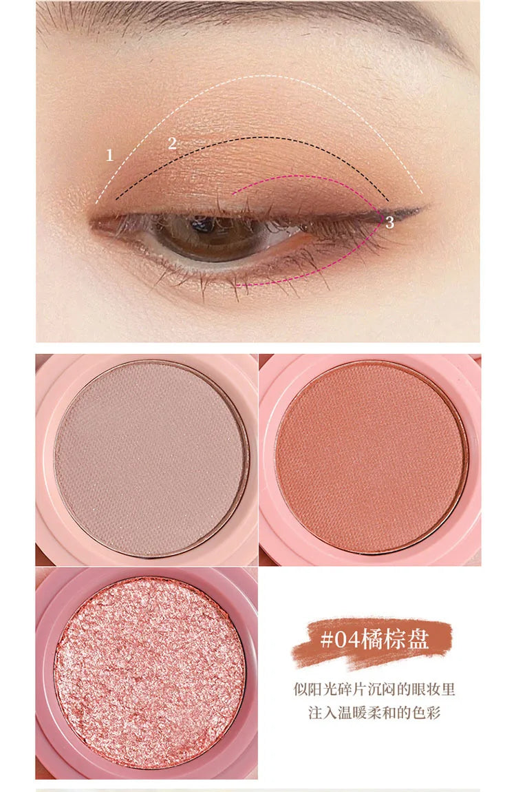 3-in-1 Makeup Palette Matte Pearlescent Eyeshadow Blush Highlighter Contouring Three-layer All-in-one Palette Brightening Skin