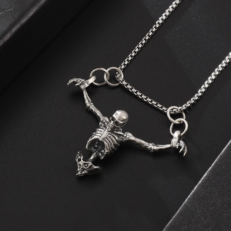 Slim Heavy Waist Chain Men Skull Keychain Wallet Chain Gothic Biker Fashion Accessories
