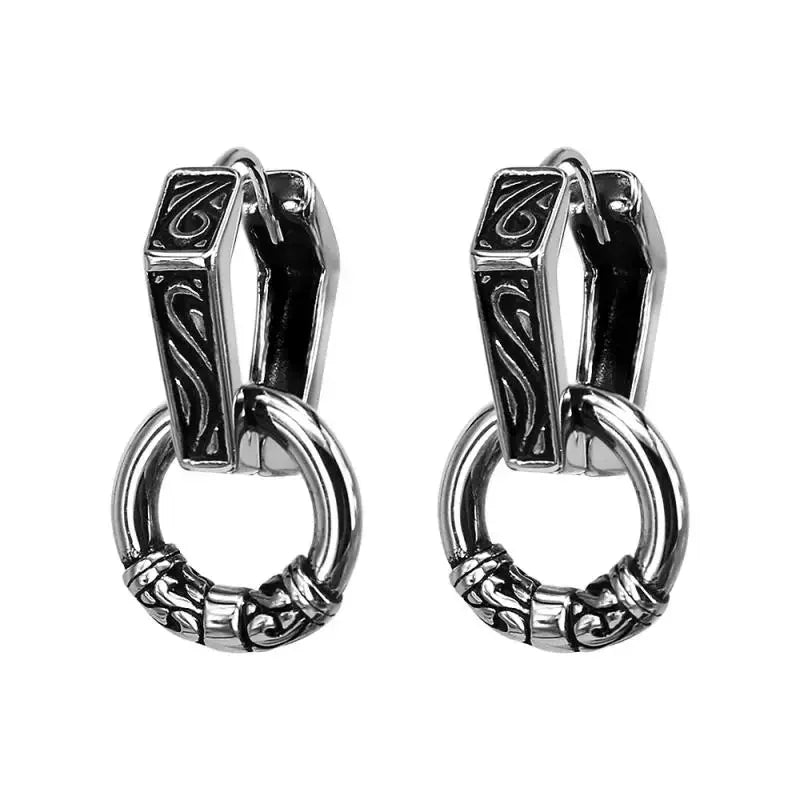 Fashion Personality Creative Snake Winding Plant Vine Hoop Earrings for Men Women Daily Wear Hypoallergenic Luxury Jewelry