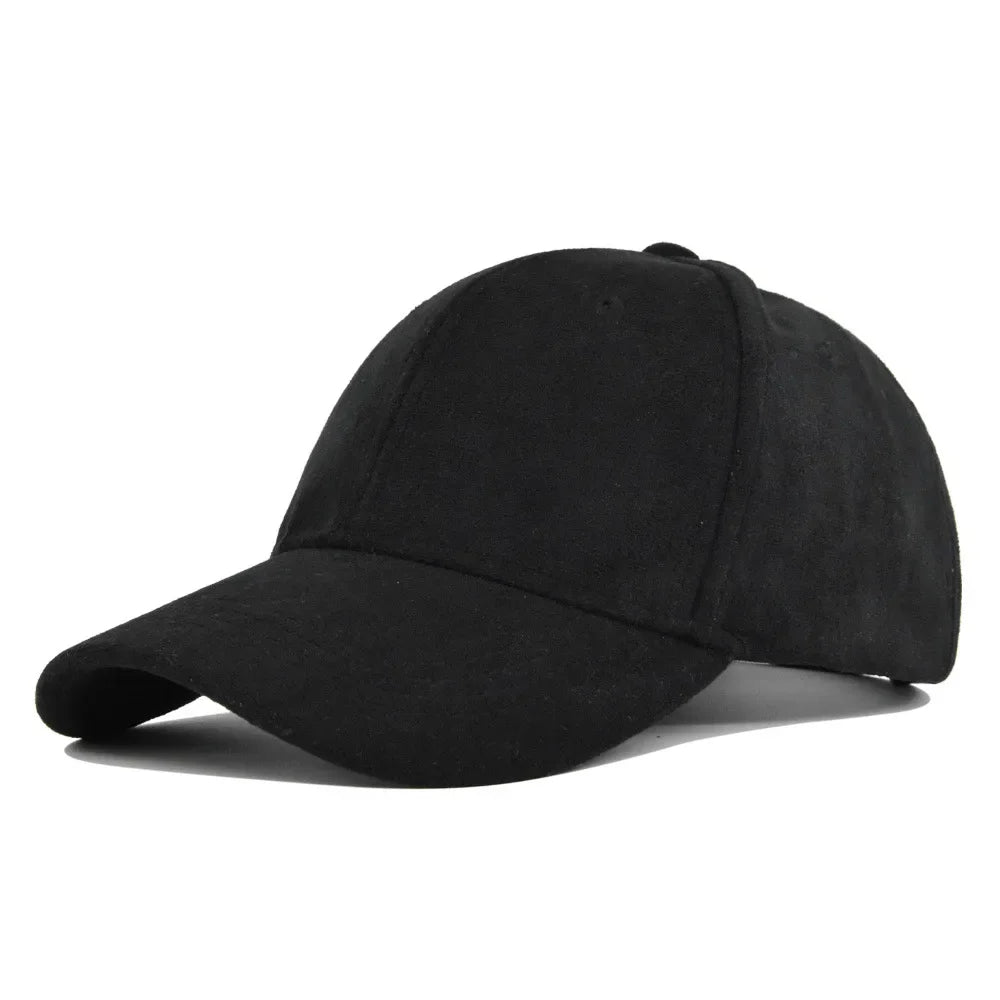 Solid Suede Retro Unisex Cap Casual Plain Baseball Cap Adjustable Snapback Hats For Women Men Hip Hop Cap Street Dad Hat