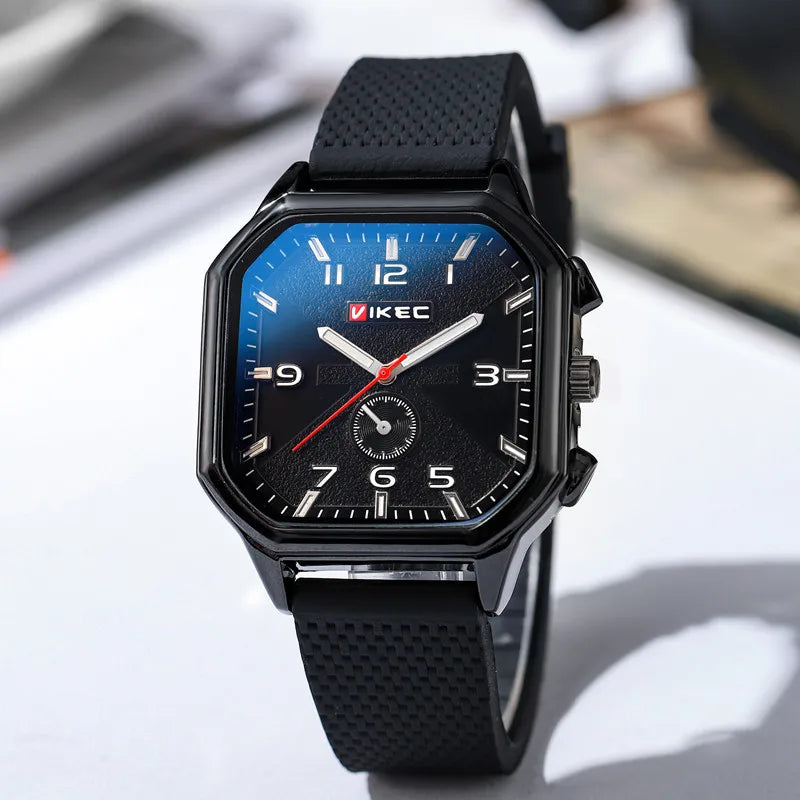 Brand Big Dial Men Watch Dropshipping Square Sports Watch Luxury Silicone Strap Gift Clock Student Wristwatch Wholesale