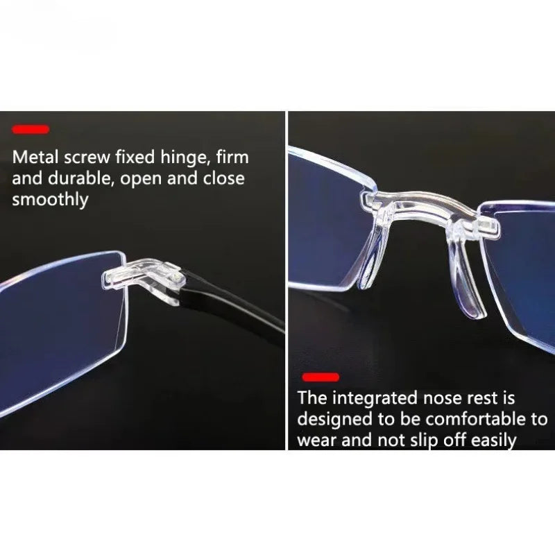 Elder Ultralight Reading Glasses for Men Women Retro HD Lens Blue Light Blocking Eyewear Classic Square Far Sight Eyeglasses
